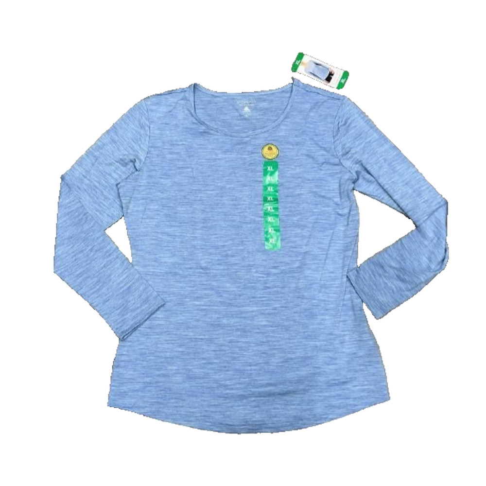Segments Women’s Size XL 100% Merino Wool Long Sleeve Shirt Top Blue A006421
